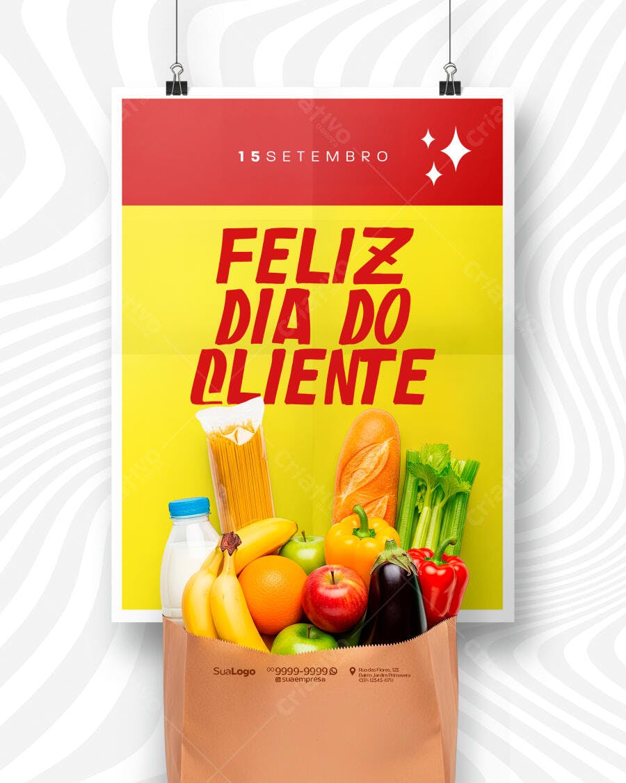Flyer Dia do Cliente PSD Editável