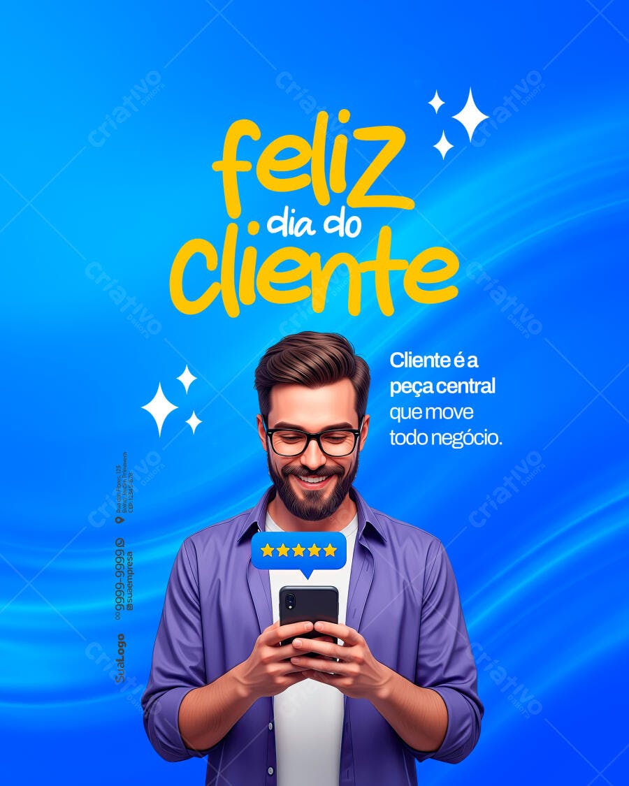Flyer Dia do Cliente PSD Editável