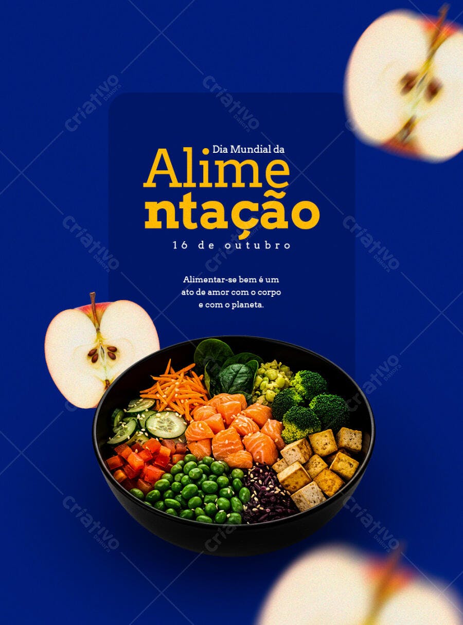 Flyer Dia Mundial da Alimentação PSD Editável