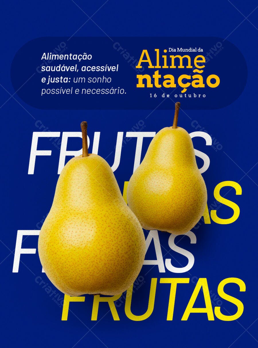 Flyer Dia Mundial da Alimentação PSD Editável
