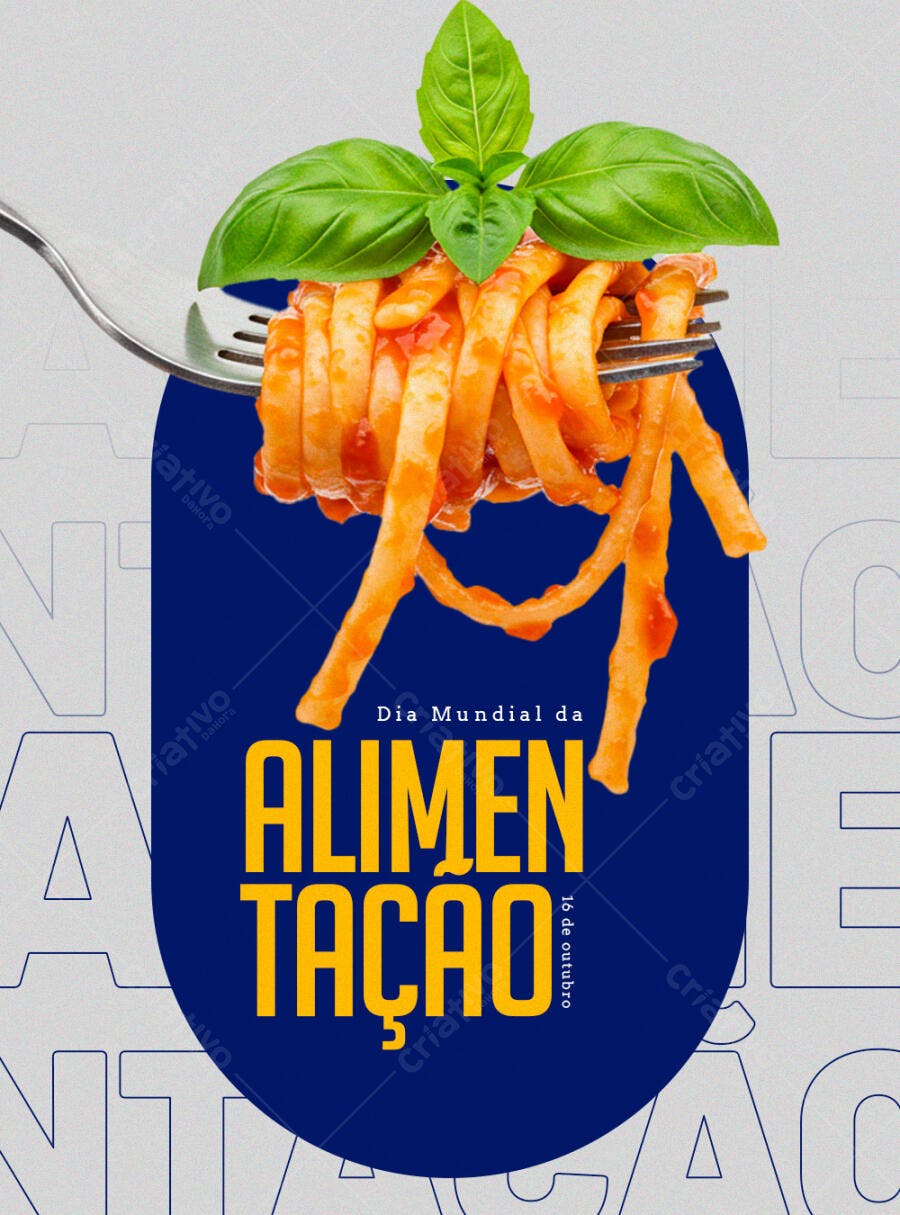 Flyer Dia Mundial da Alimentação PSD Editável
