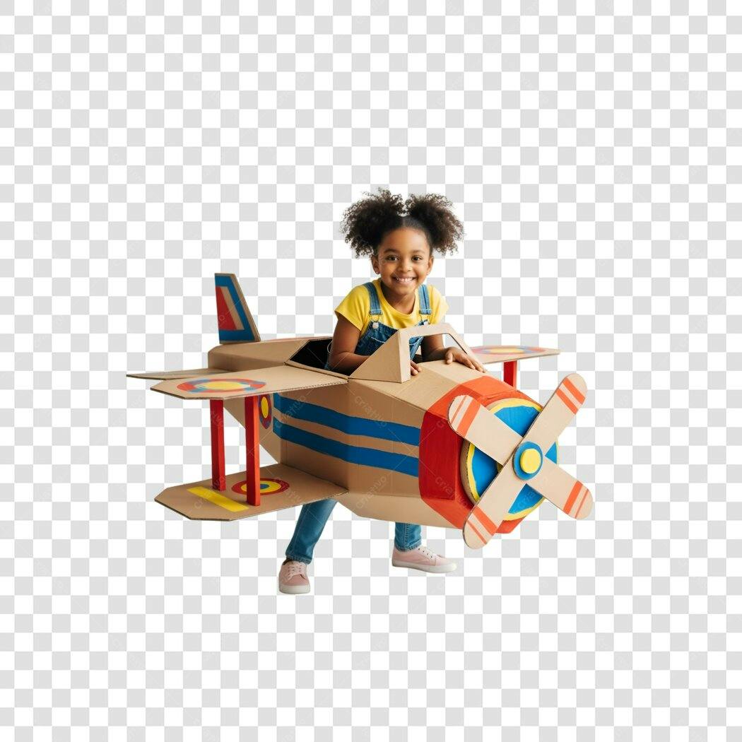 Imagem Criança Avião PNG com fundo transparente