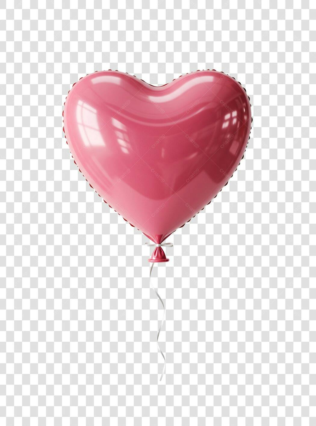 Icone Dia dos Namorados Balão em formato de coração PNG com fundo transparente