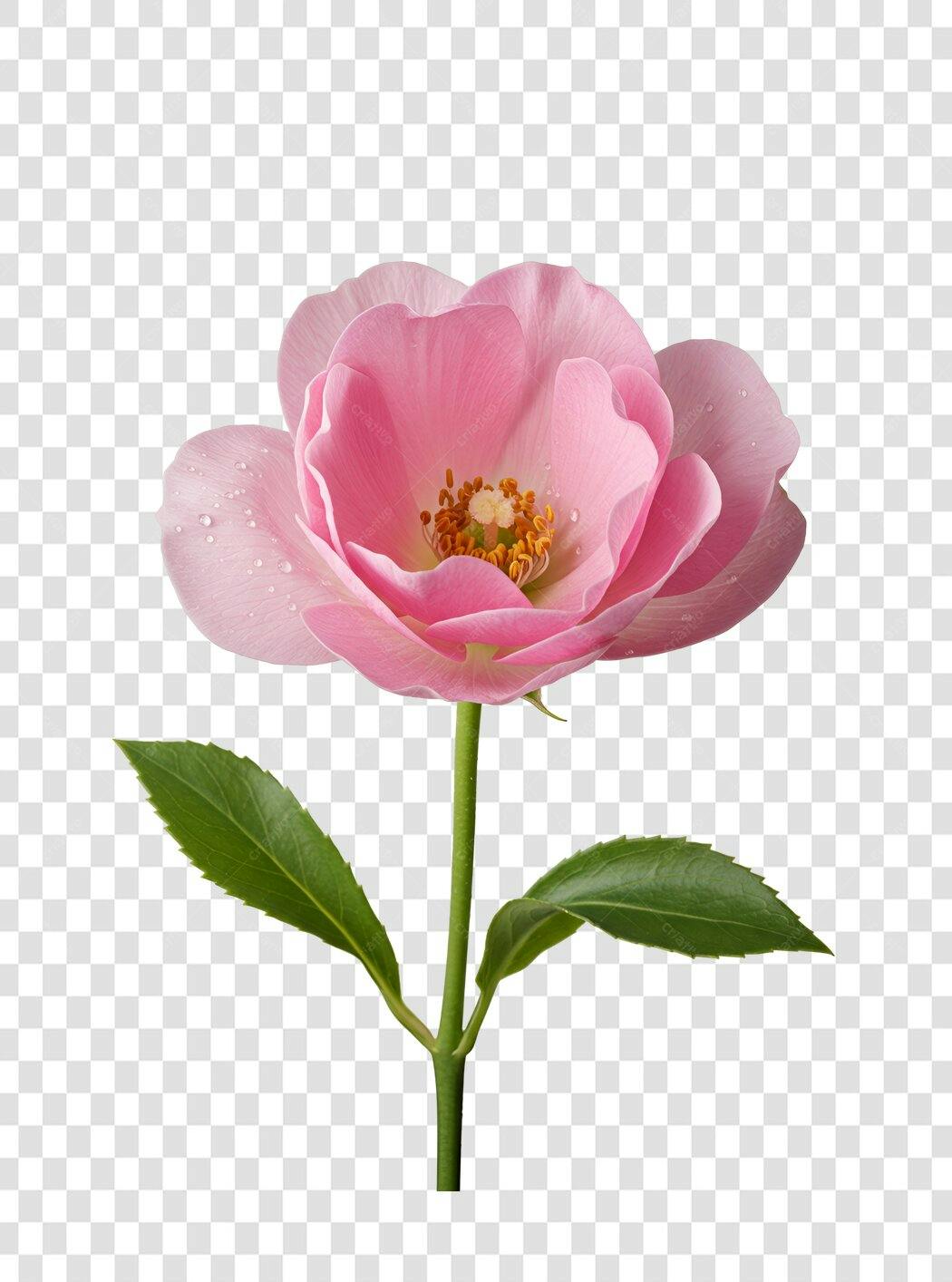 Icone Rosa Rosa Pink PNG com fundo transparente