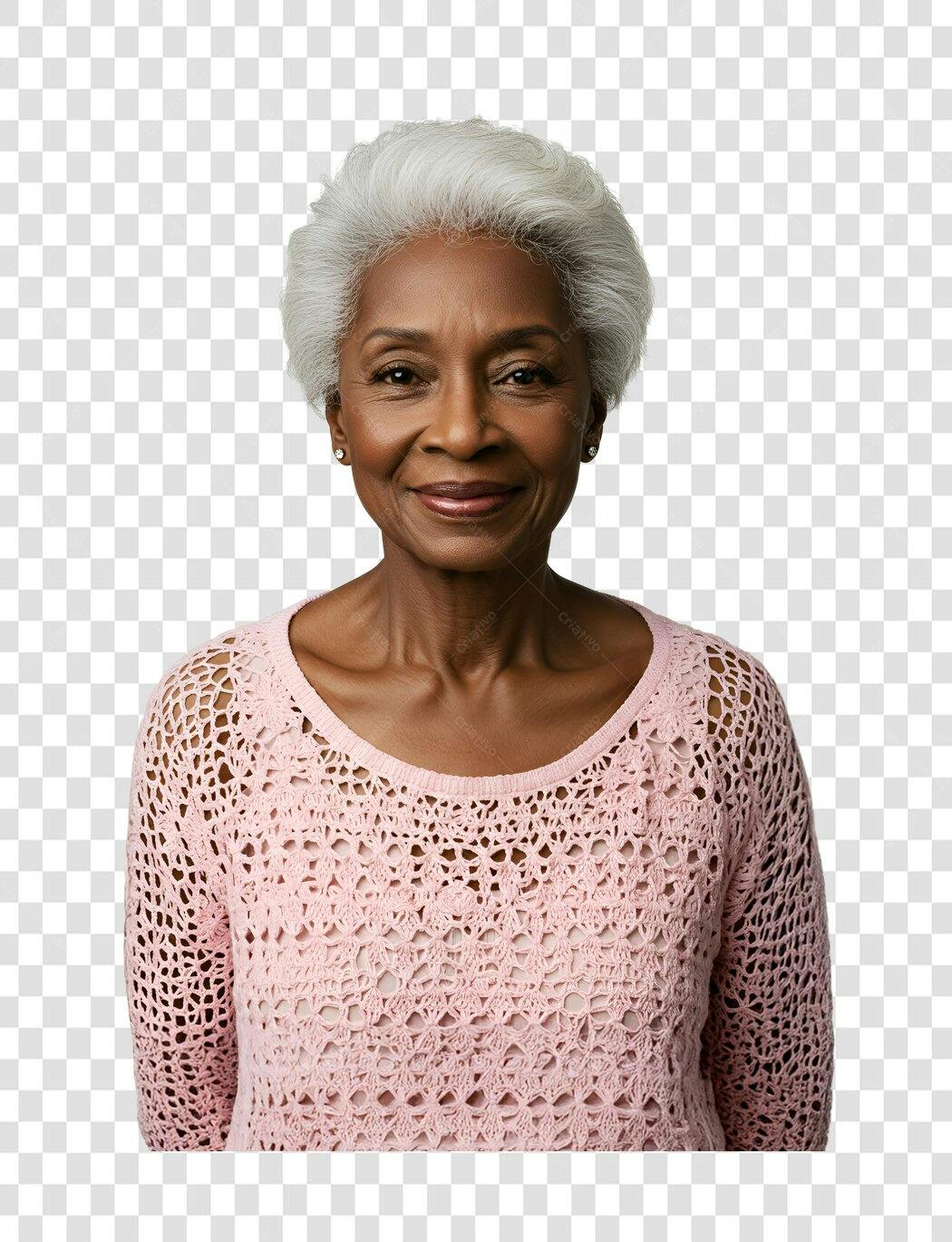 Icone Mulher Afro idosa PNG com fundo transparente