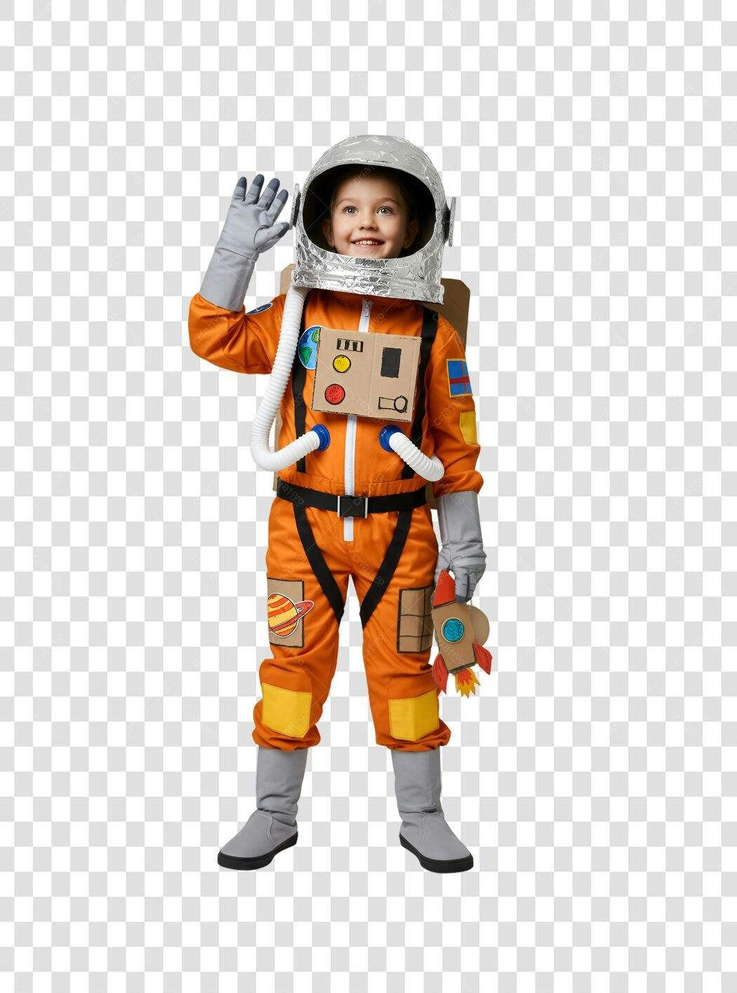 Icone Criança Astronautinha PNG com fundo transparente