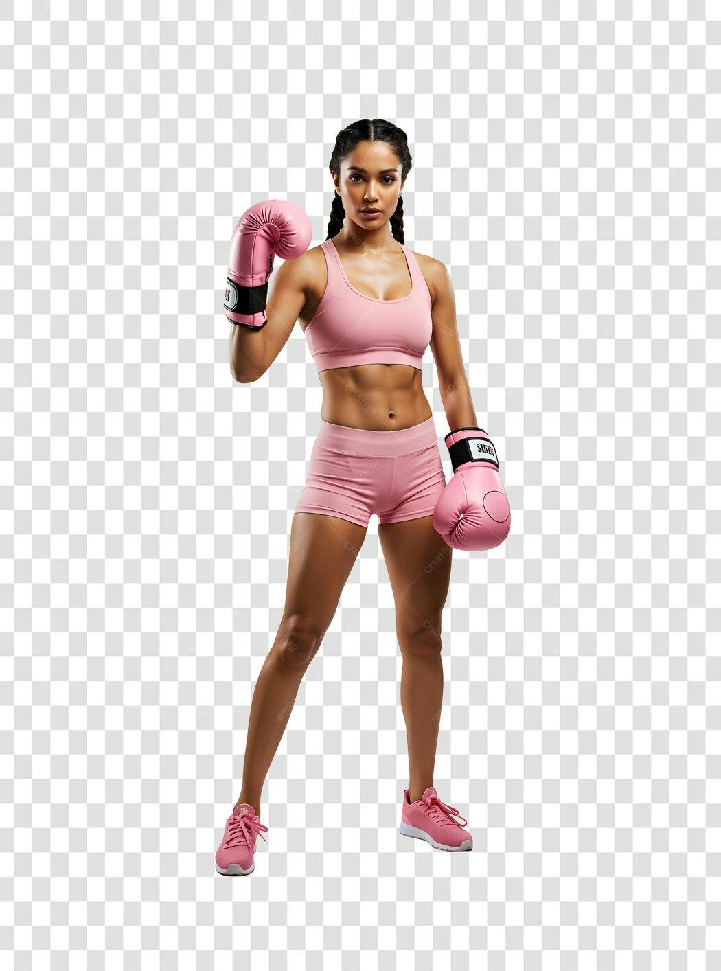 Icone Boxe Feminina PNG com fundo transparente
