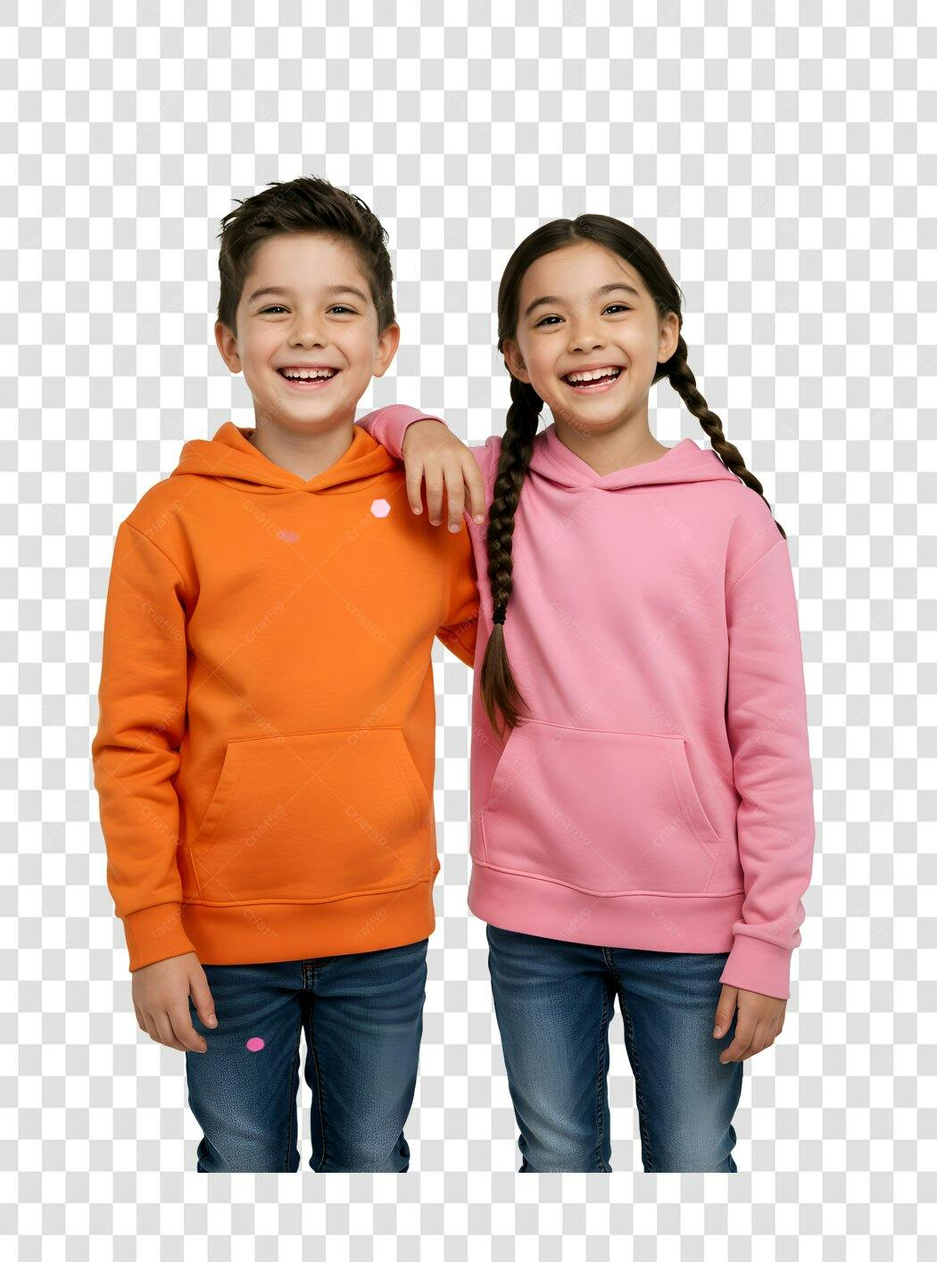 Imagem Crianças Amigas PNG com fundo transparente