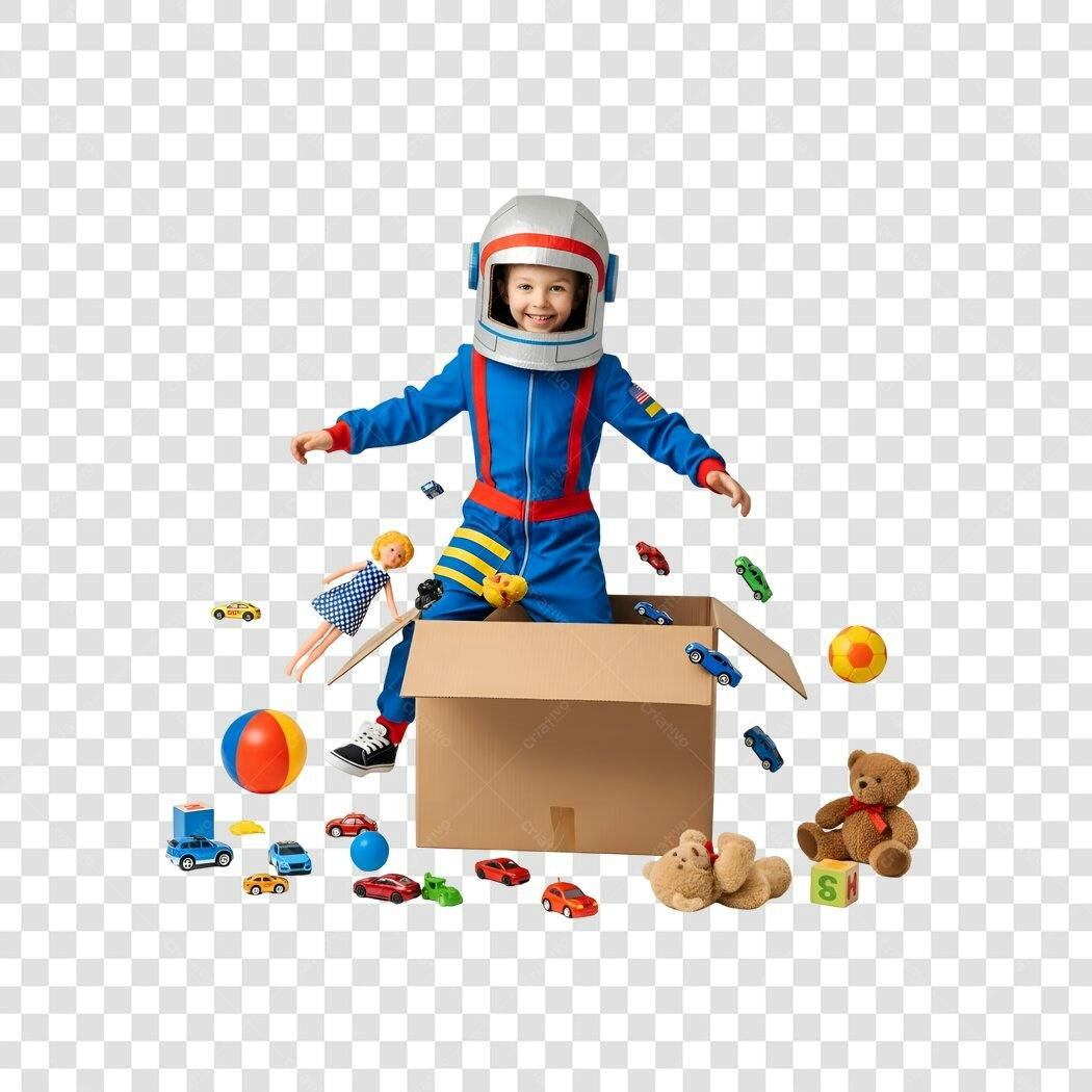 Imagem Criança Astronauta PNG com fundo transparente
