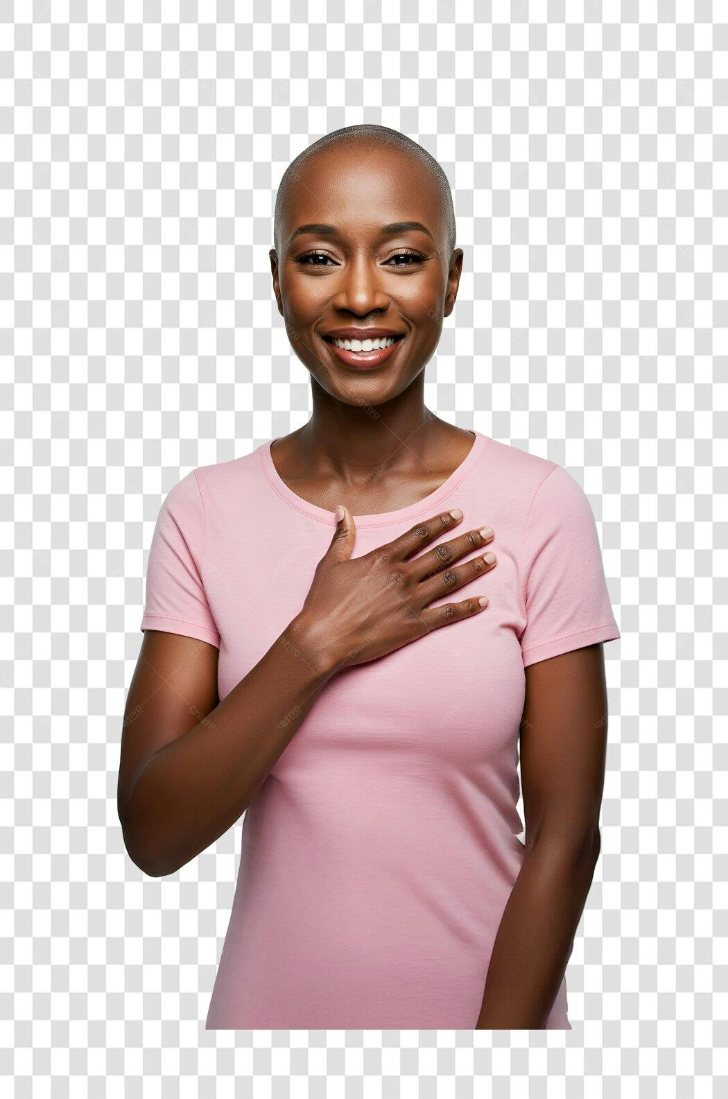 Imagem PNG com fundo transparente Mulher Negra Sorrindo
