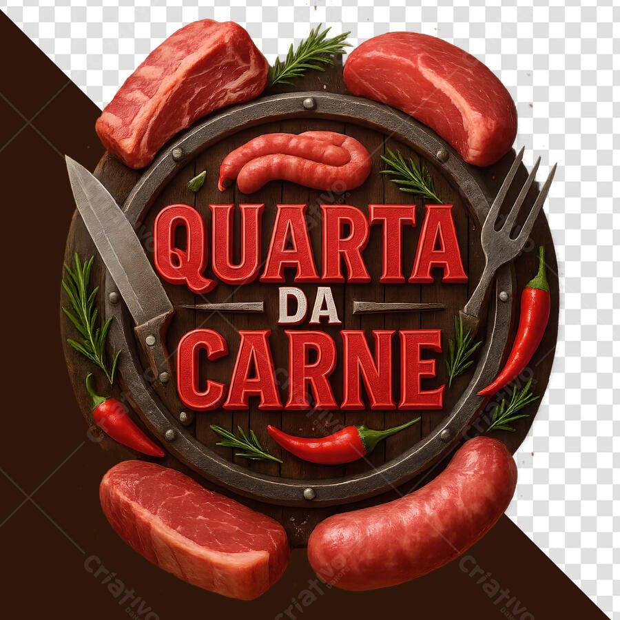 Banner Quarta da Carne PNG com fundo transparente