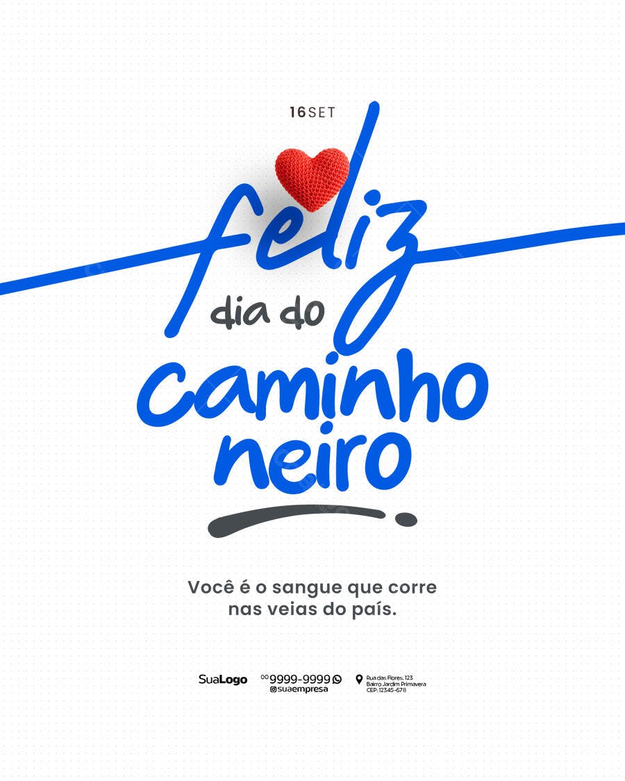 Postagem Dia do Caminhoneiro PSD Editável