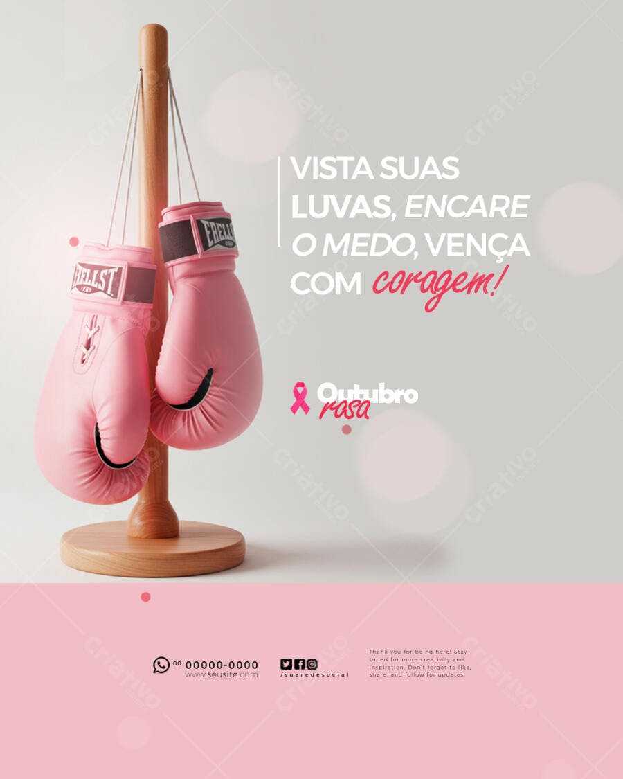Flyer Outubro Rosa PSD Editável