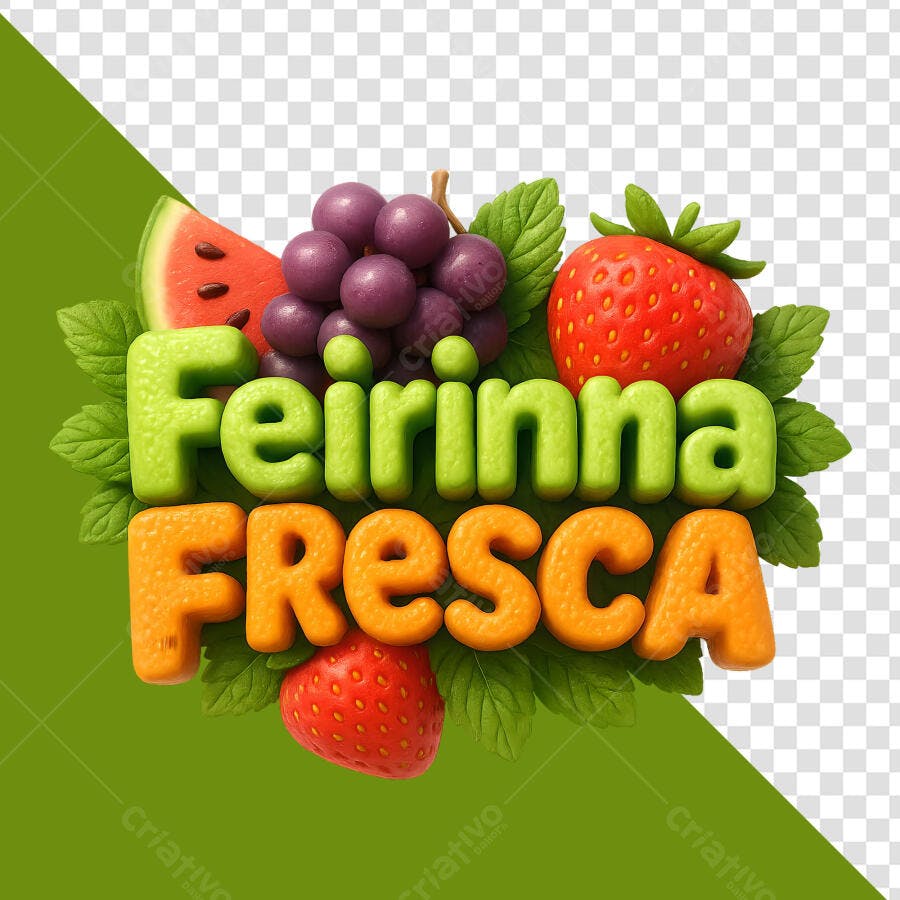 Icone Feirinha Fresca Frutas PNG com fundo transparente