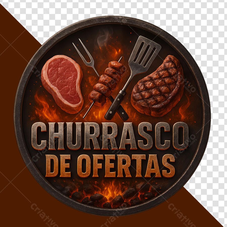 Selo Churrasco Ofertas PNG com fundo transparente