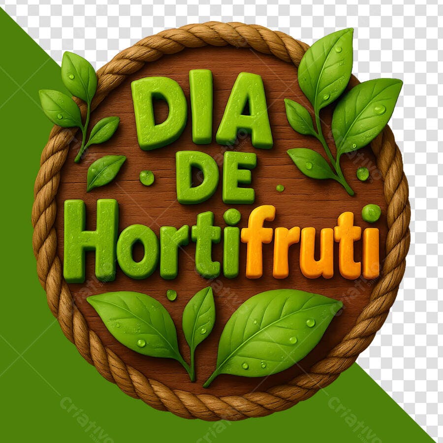 Selo Dia de Hortifruti PNG com fundo transparente