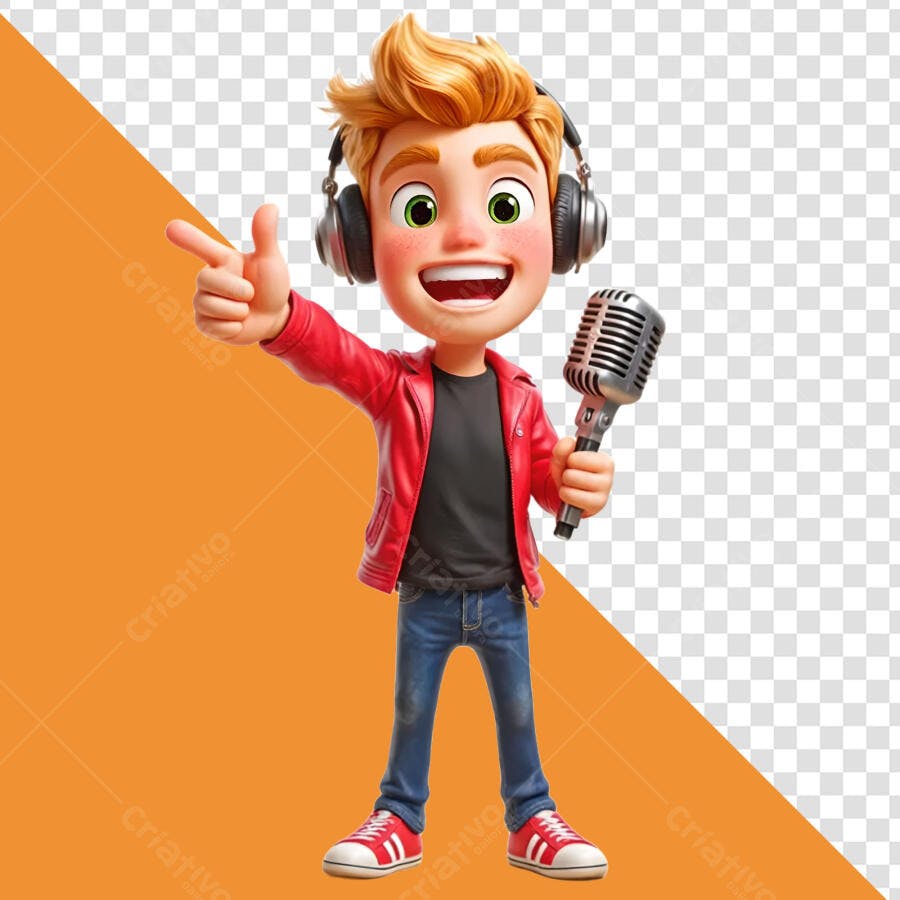 Icone Cantor Pop PNG com fundo transparente
