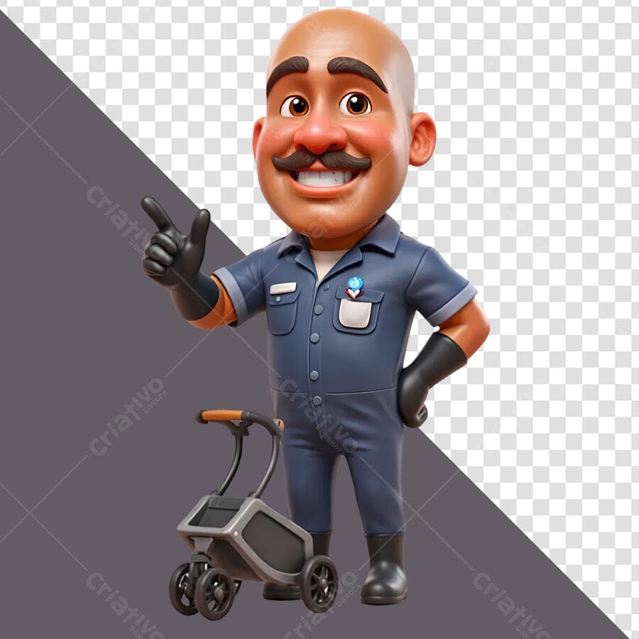 Icone Profissional de Limpeza PNG com fundo transparente