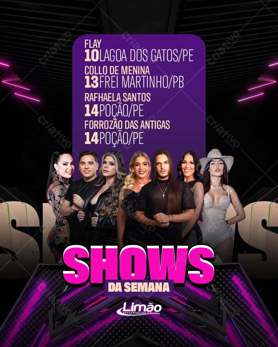 Flyer Shows da Semana PSD Editável