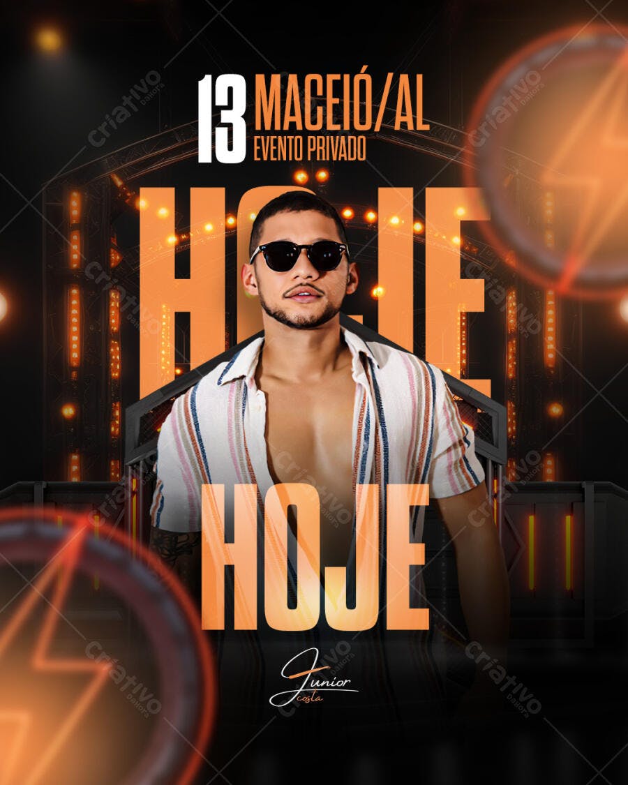 Flyer para Evento Privado em Maceió PSD Editável