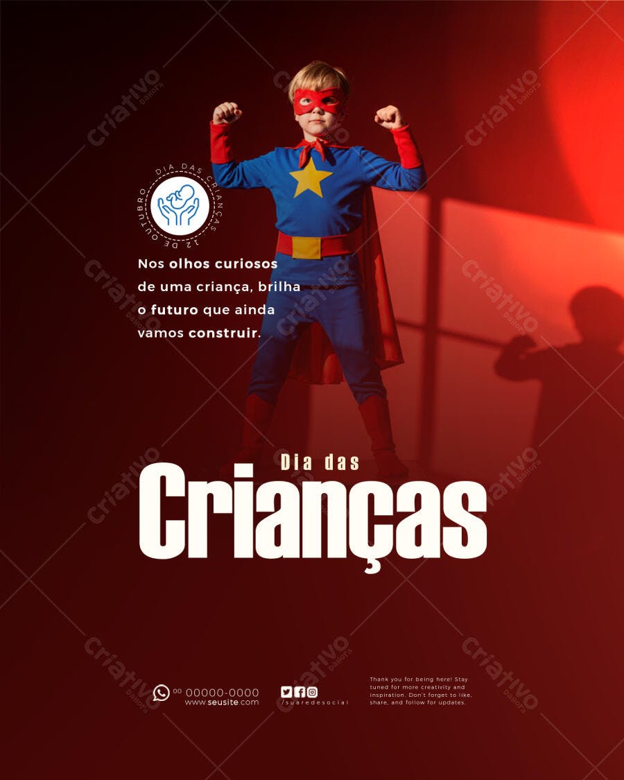 Poster Dia das Crianças PSD Editável