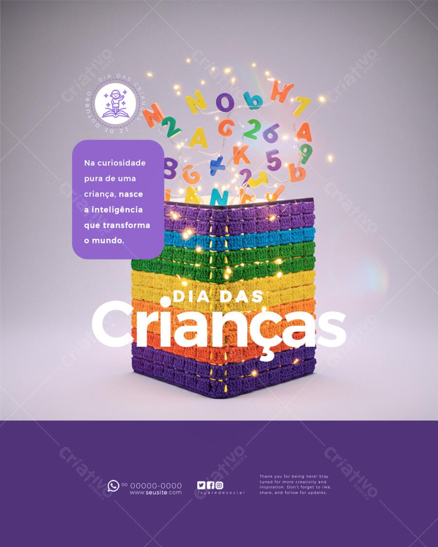 Flyer Dia das Crianças PSD Editável