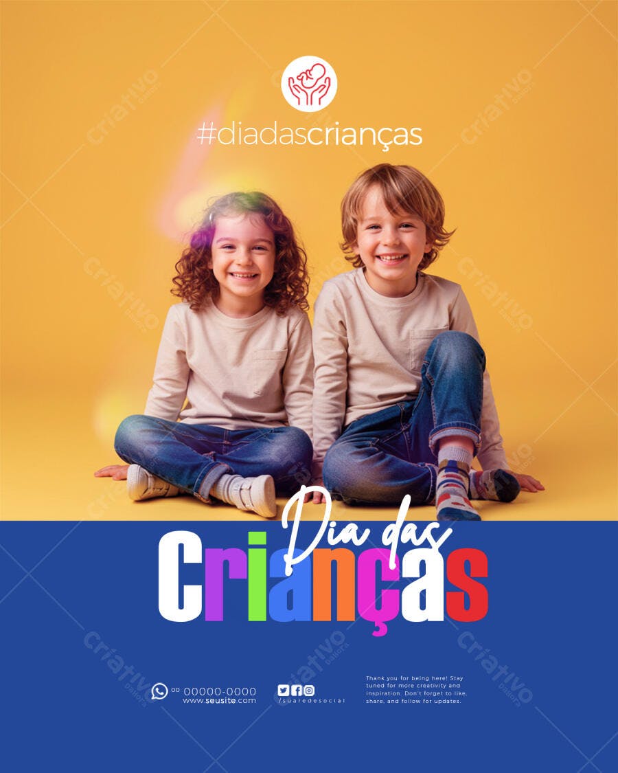 Flyer Dia das Crianças PSD Editável