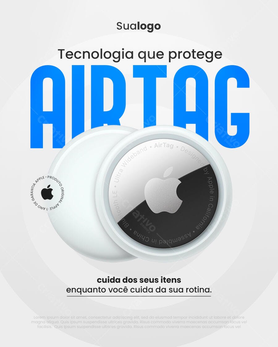 Flyer AirTag PSD Editável
