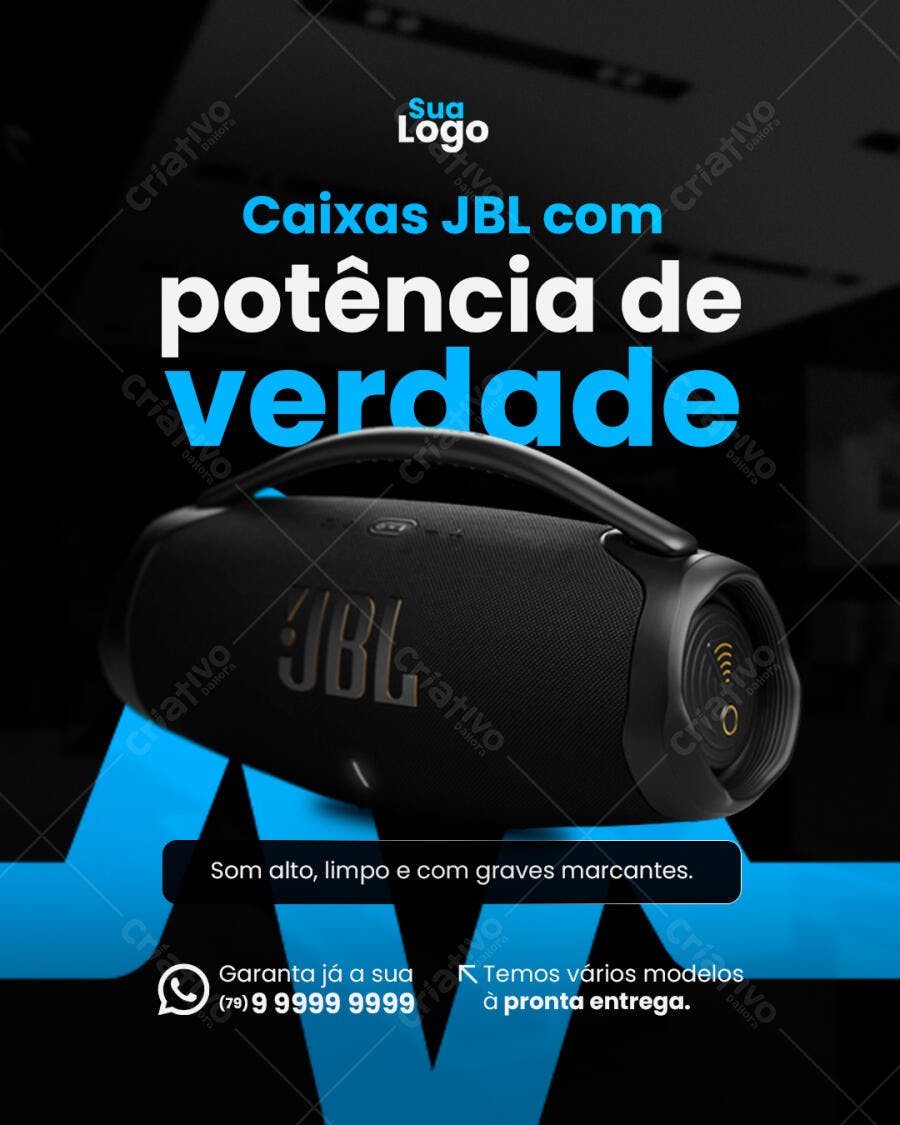 Post para Promoção de Caixas JBL PSD Editável