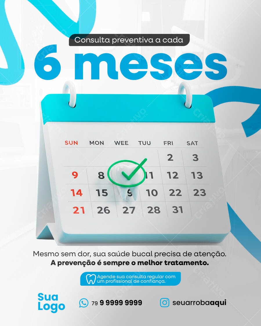 Post para Consultório Odontológico PSD Editável