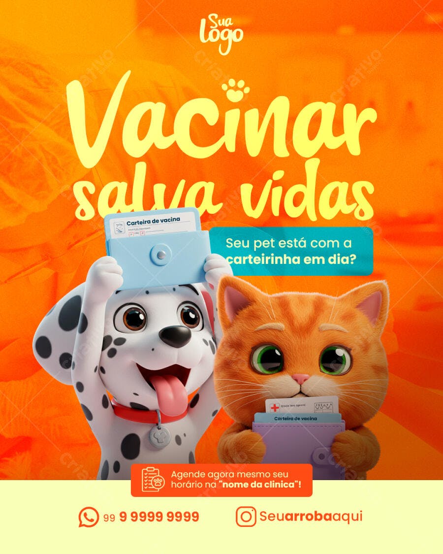 Flyer Vacinação Pet PSD Editável
