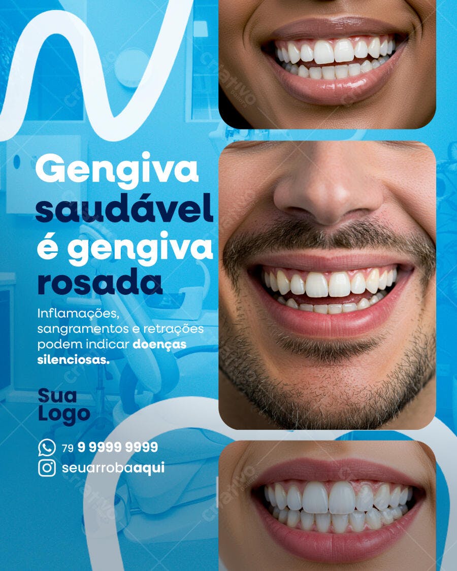 Post para Saúde Bucal PSD Editável