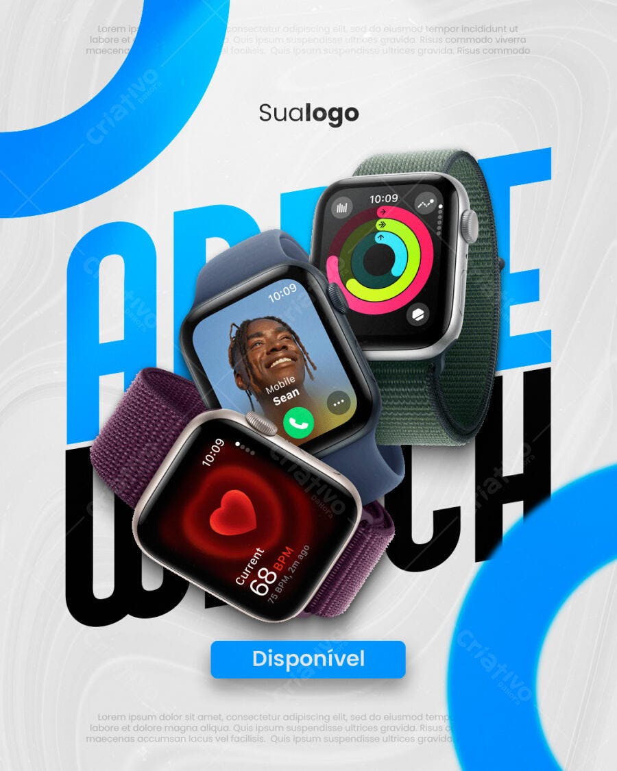 Flyer Apple Watch PSD Editável