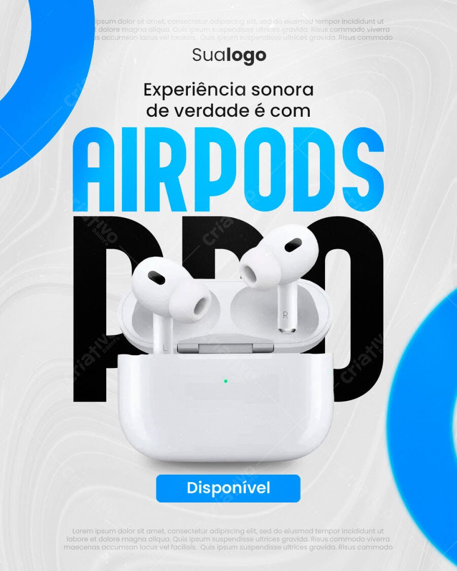 Flyer AirPods Pro PSD Editável