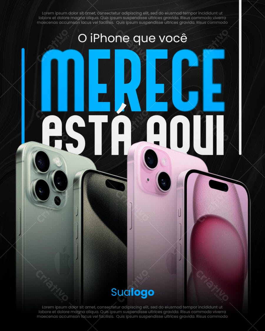 Flyer Anúncio iPhone PSD Editável