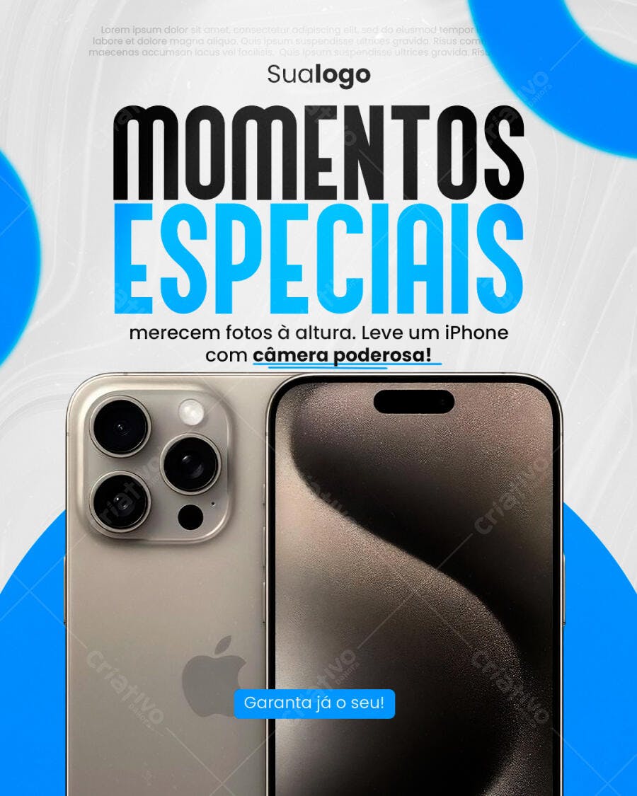Flyer para Campanha iPhone PSD Editável