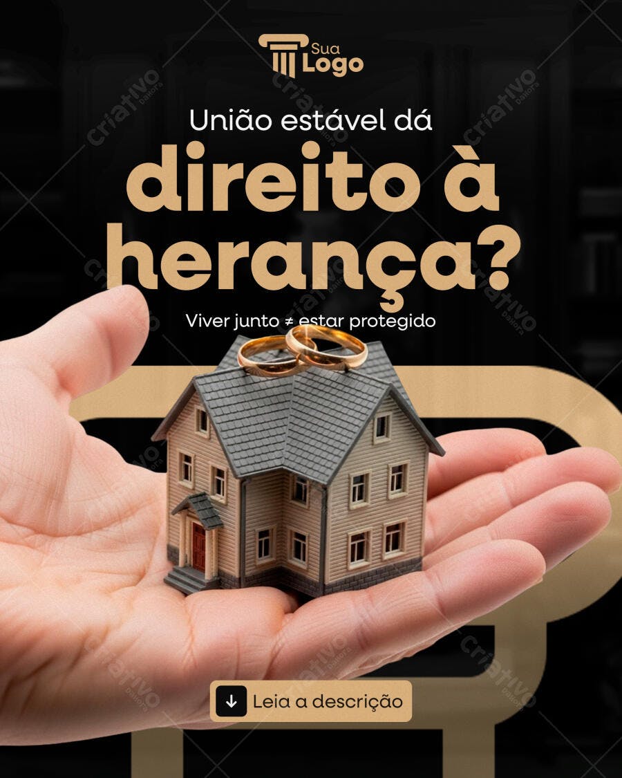 Flyer para Direito à Herança em União Estável PSD Editável