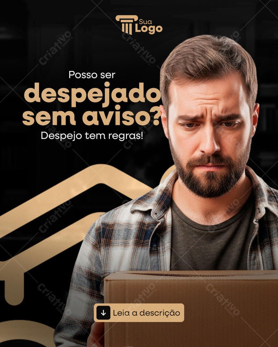 Post para Redes Sociais sobre Despejo PSD Editável