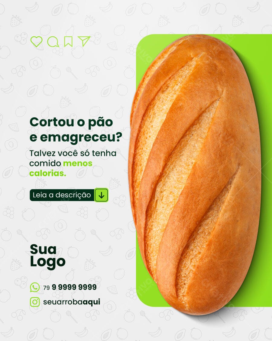 Post para Padaria PSD Editável