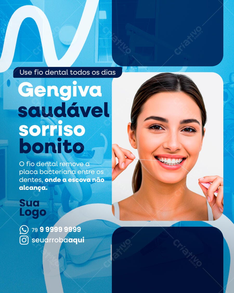 Post para Higiene Bucal PSD Editável