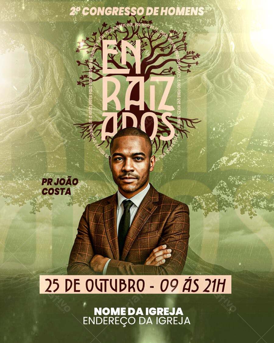 Flyer para Congresso de Homens PSD Editável
