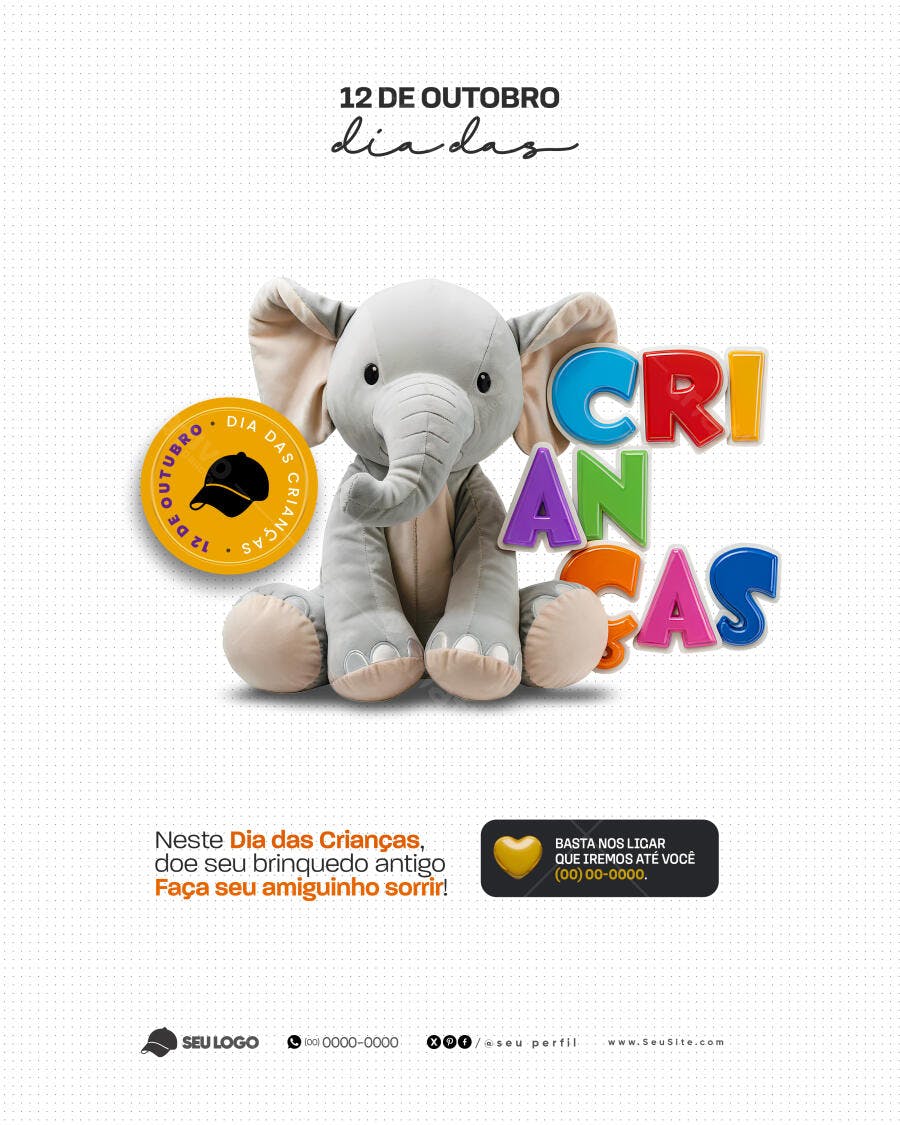Flyer Dia das Crianças PSD Editável