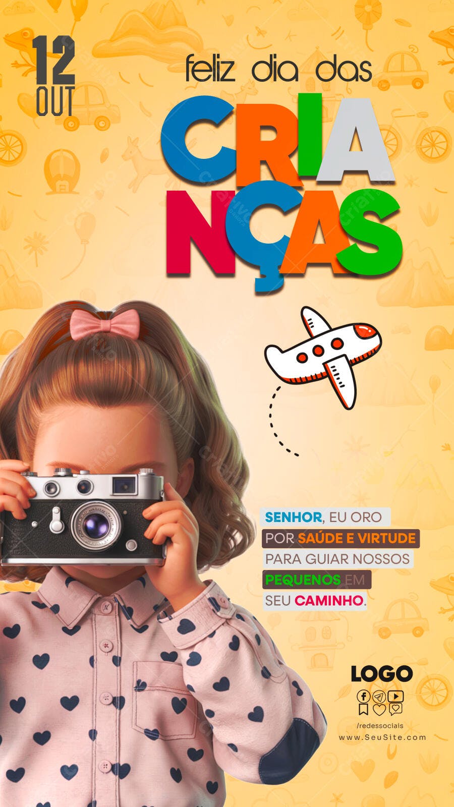 Flyer Dia das Crianças PSD Editável