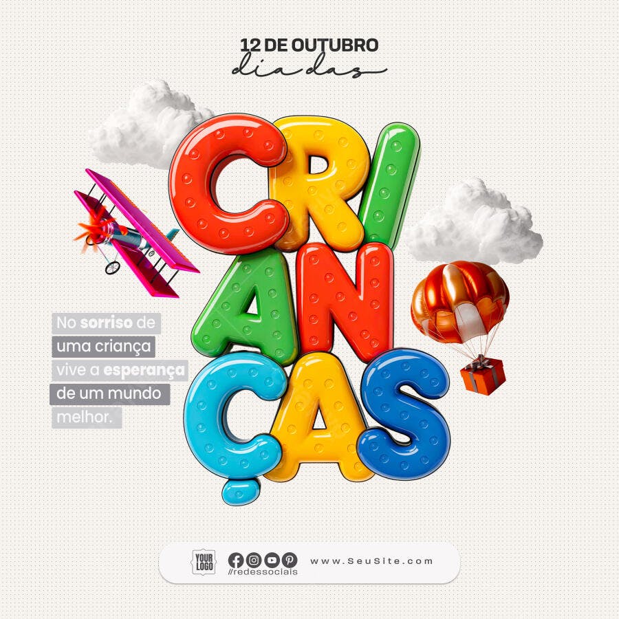 Flyer Dia das Crianças PSD Editável