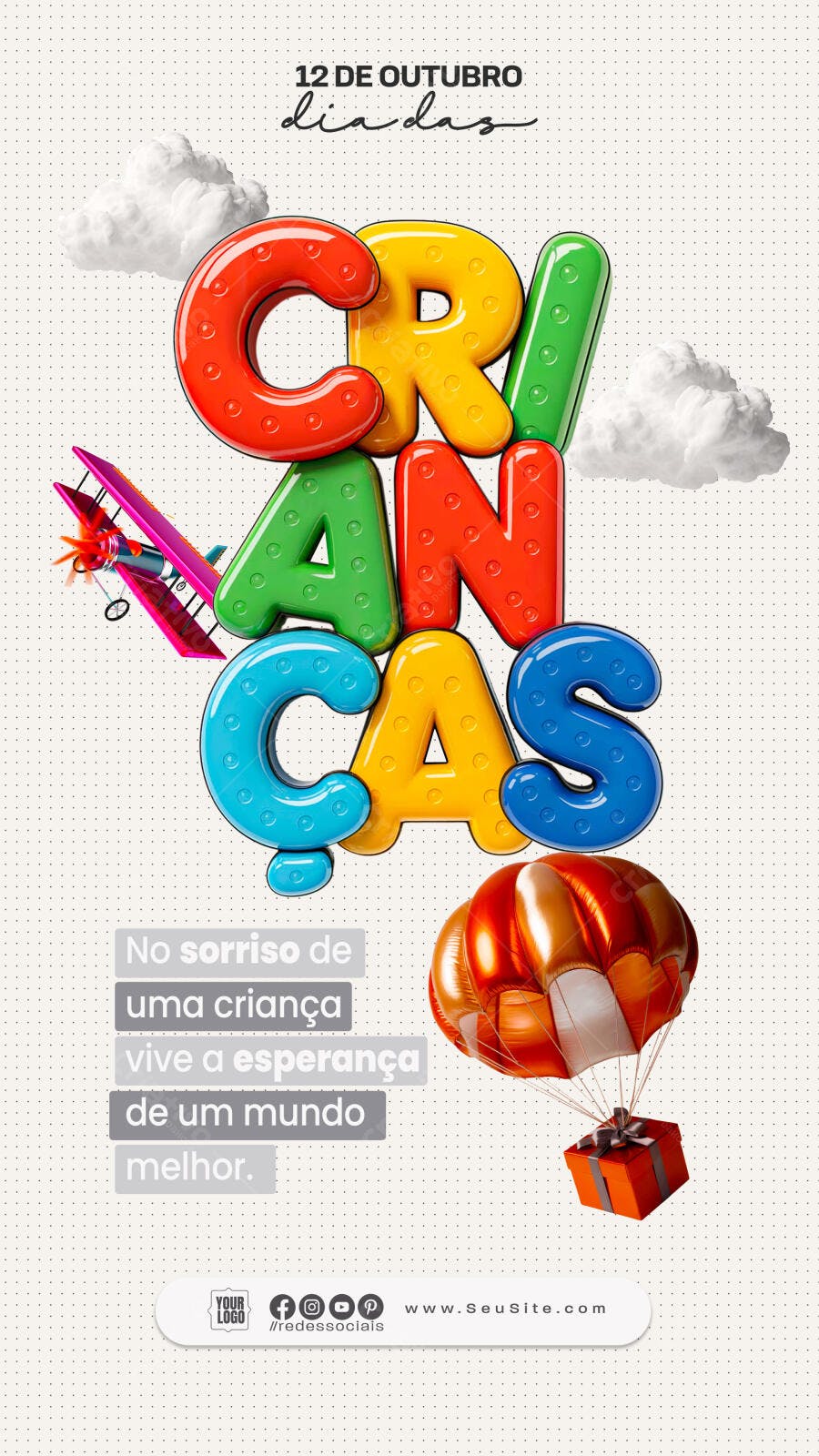 Flyer Dia das Crianças PSD Editável
