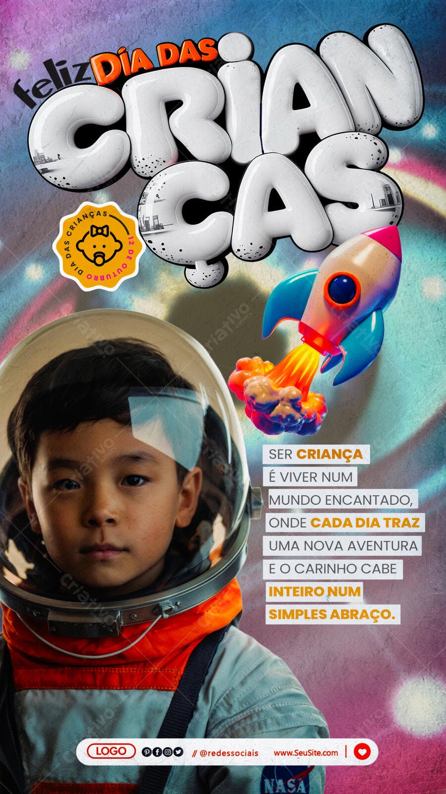 Flyer Dia das Crianças PSD Editável