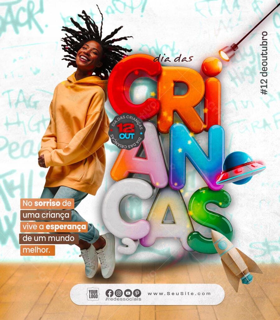 Flyer Dia das Crianças PSD Editável