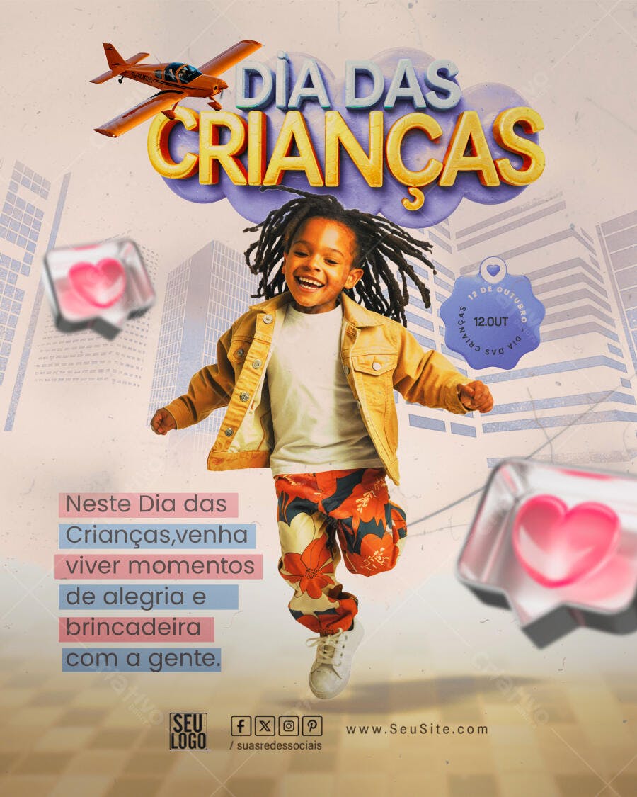 Flyer Dia das Crianças PSD Editável