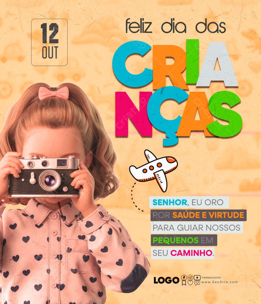 Flyer Dia das Crianças PSD Editável