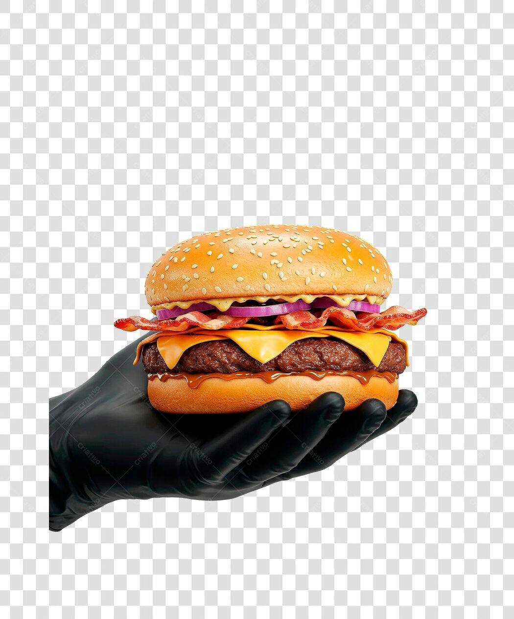 Icone de Hambúrguer Bacon Queijo PNG com fundo transparente